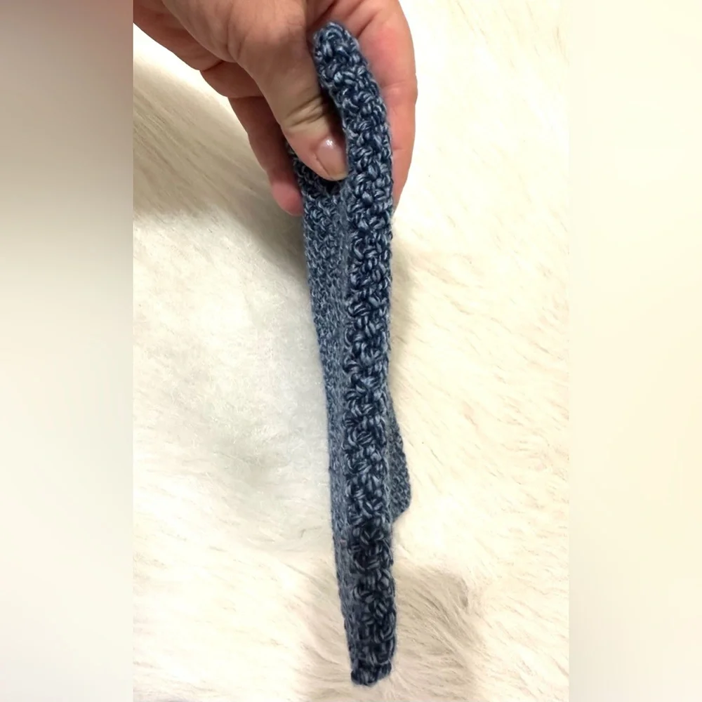 Two Crocheted Handmade Potholders Trivets and Dish Scrubbie Washable Blue NEW